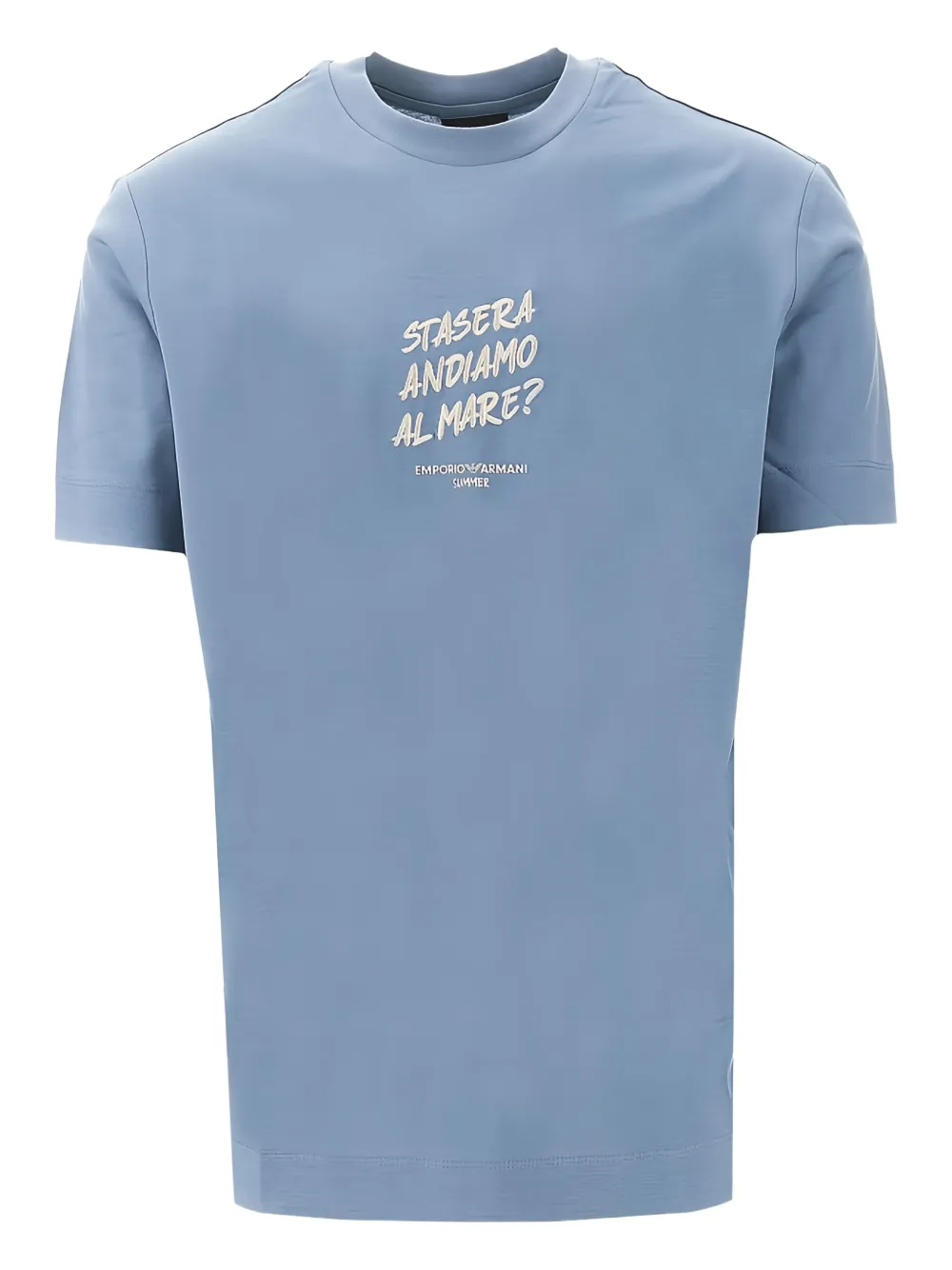 Emporio Armani playera con texto estampado | azul | Image 1