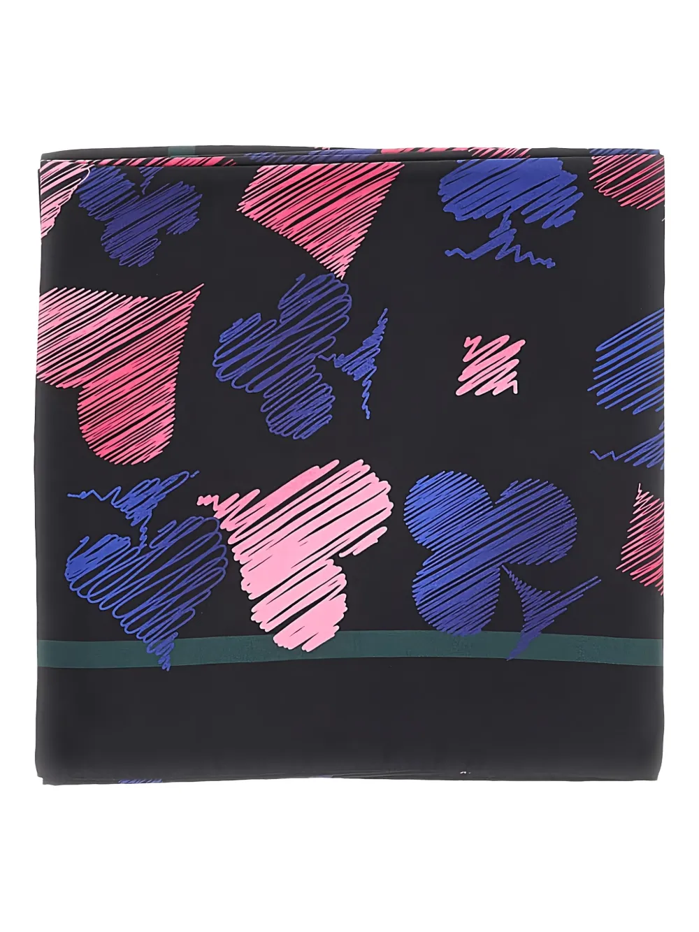 Emporio Armani graphic scarf - Zwart