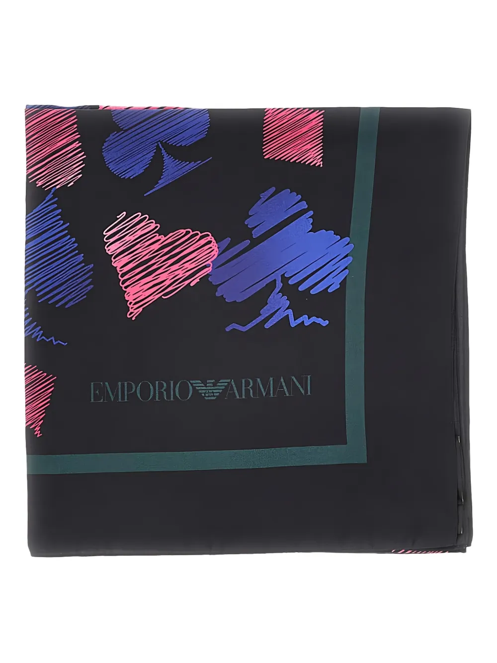 Emporio Armani graphic scarf - Nero
