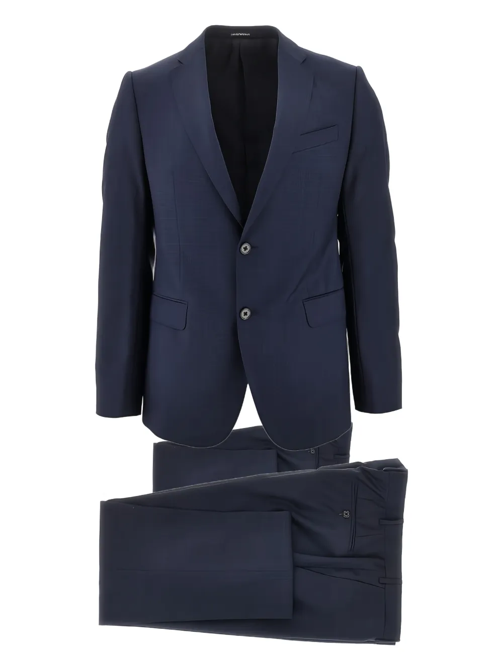 Emporio Armani checked suit - Blu
