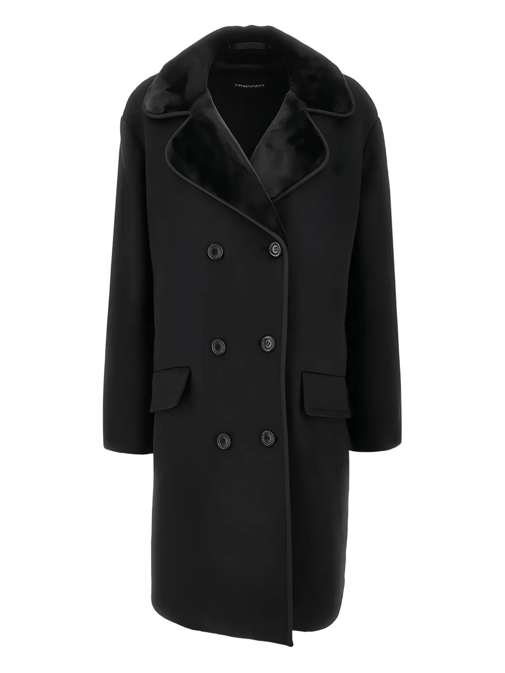 Emporio Armani double-breasted coat - Nero