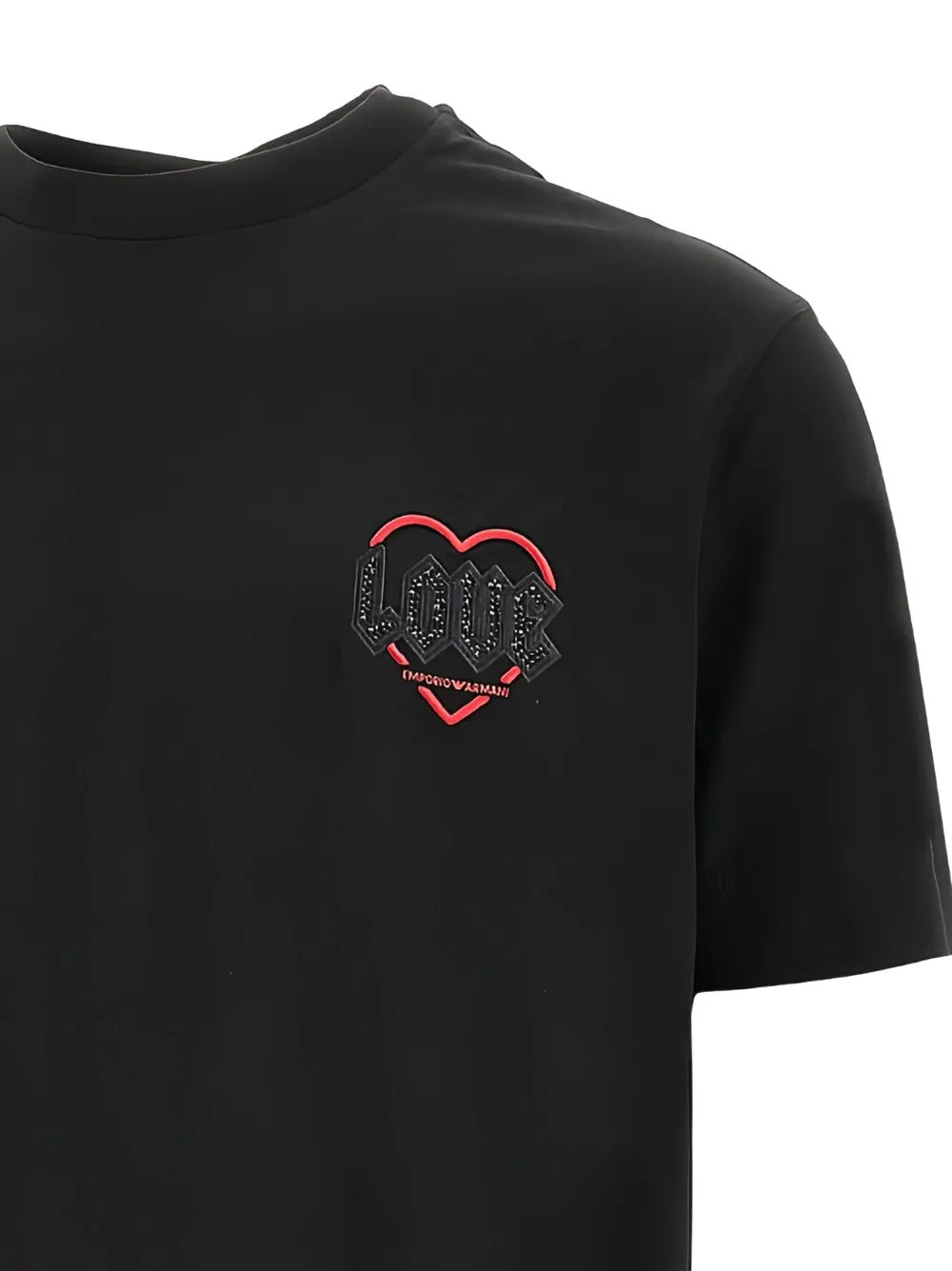 Emporio Armani Valentine's Day heart-motif T-shirt - Zwart