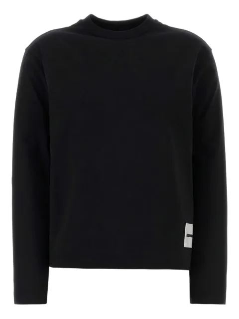 Jil Sander black cotton sweater