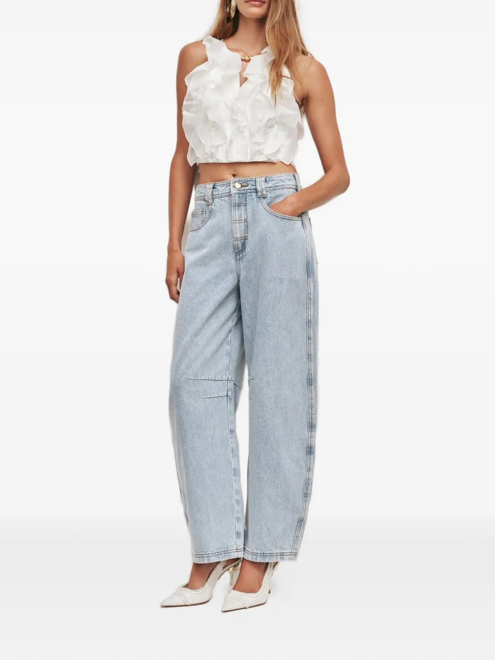 Aje Cleo ruffled top - Wit