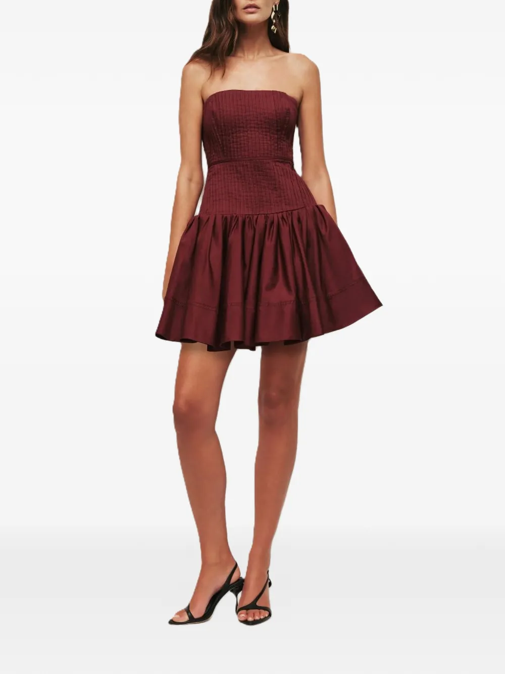 Aje Vacation strapless mini-jurk - Rood