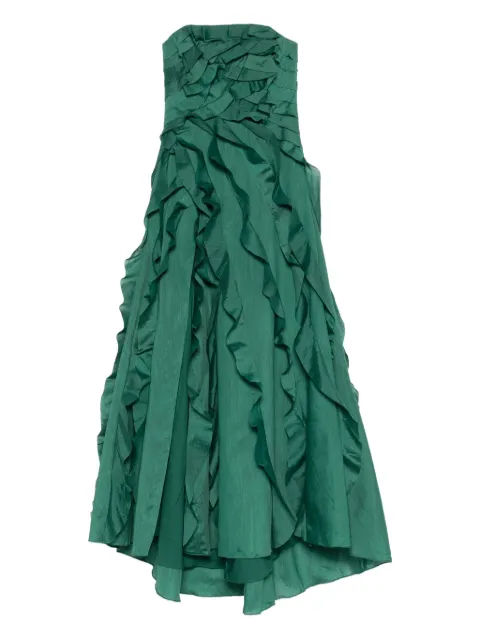 Aje ruffled strapless maxi dress