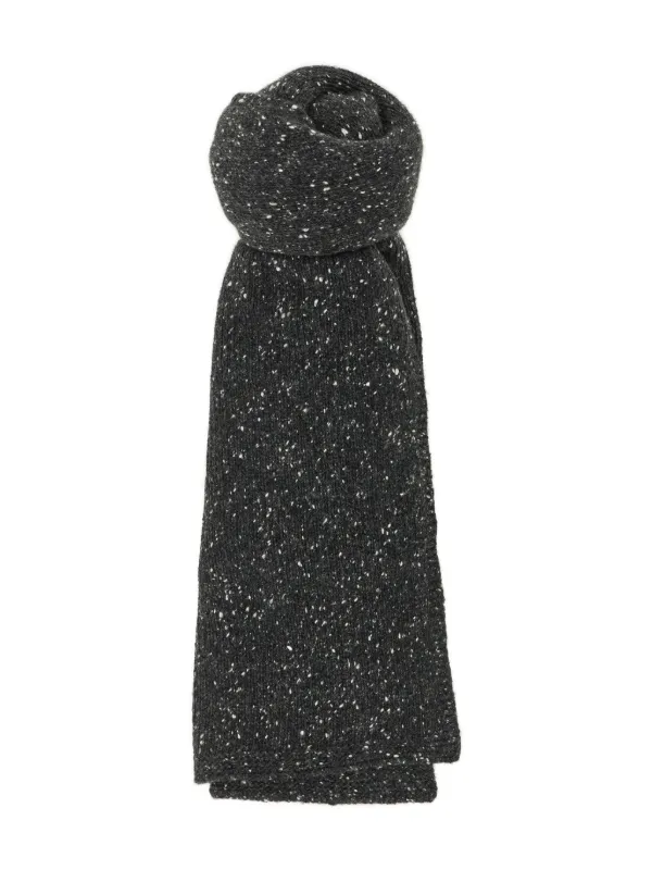 The Row Mantia Contrast-stitch Scarf in Grey