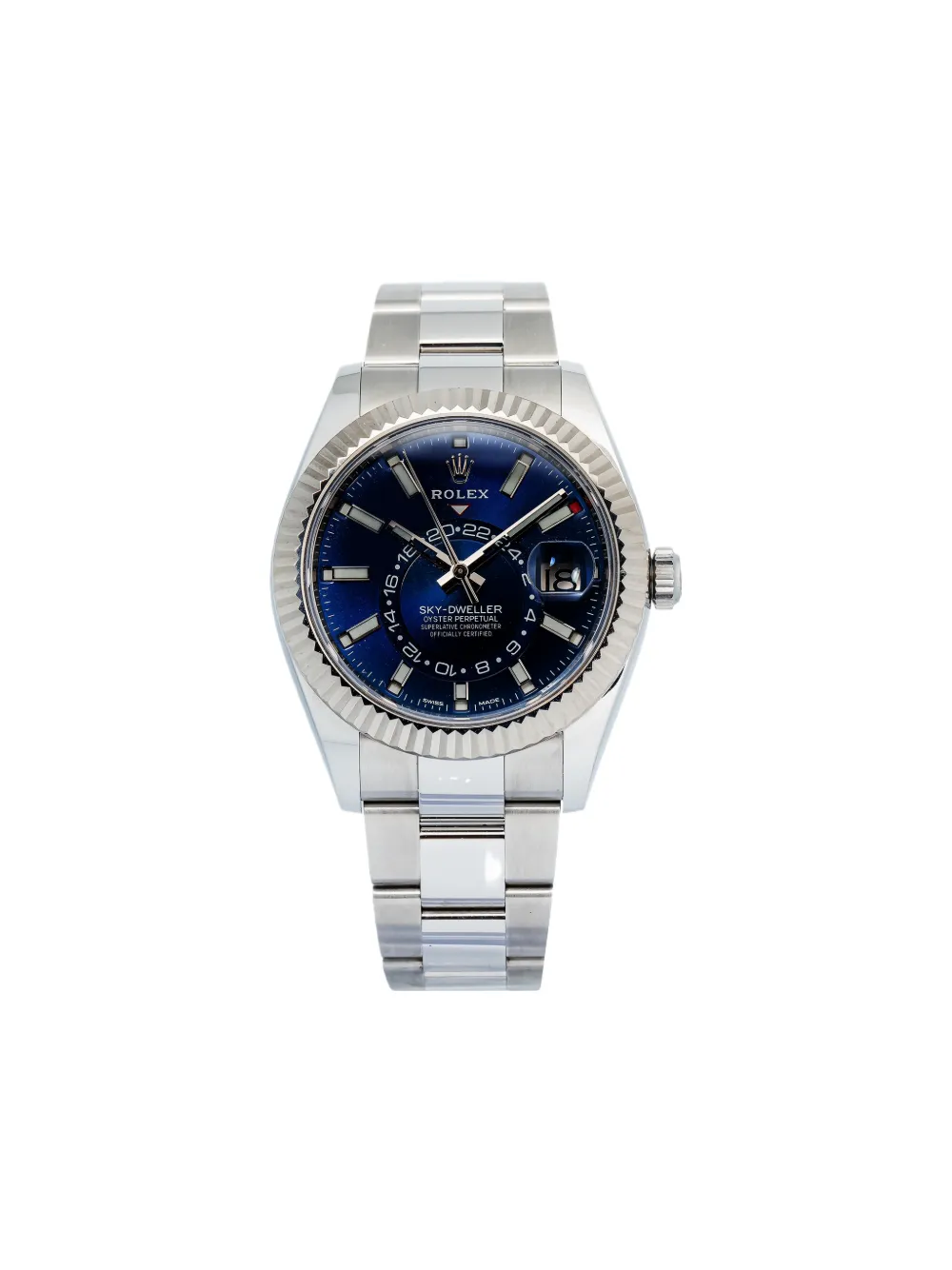 Rolex Sky-Dweller Fluted 42mm in acciaio inossidabile - Argento