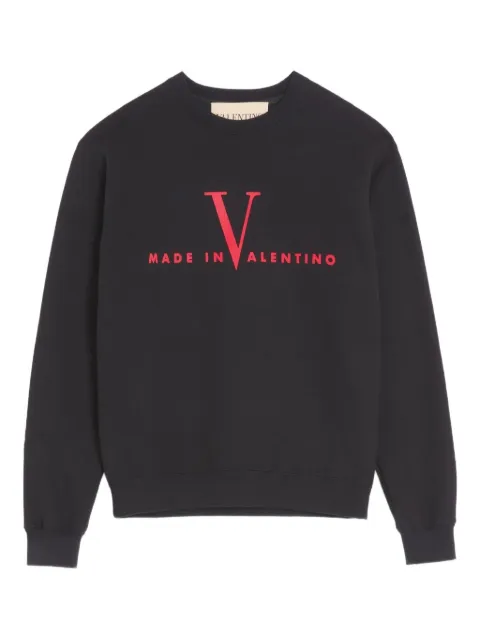 Valentino Garavani cotton crew-neck sweatshirt with Made In print