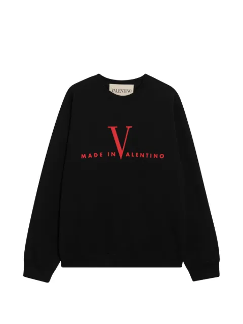 Valentino Garavani cotton crewneck sweatshirt with Made In Valentino print