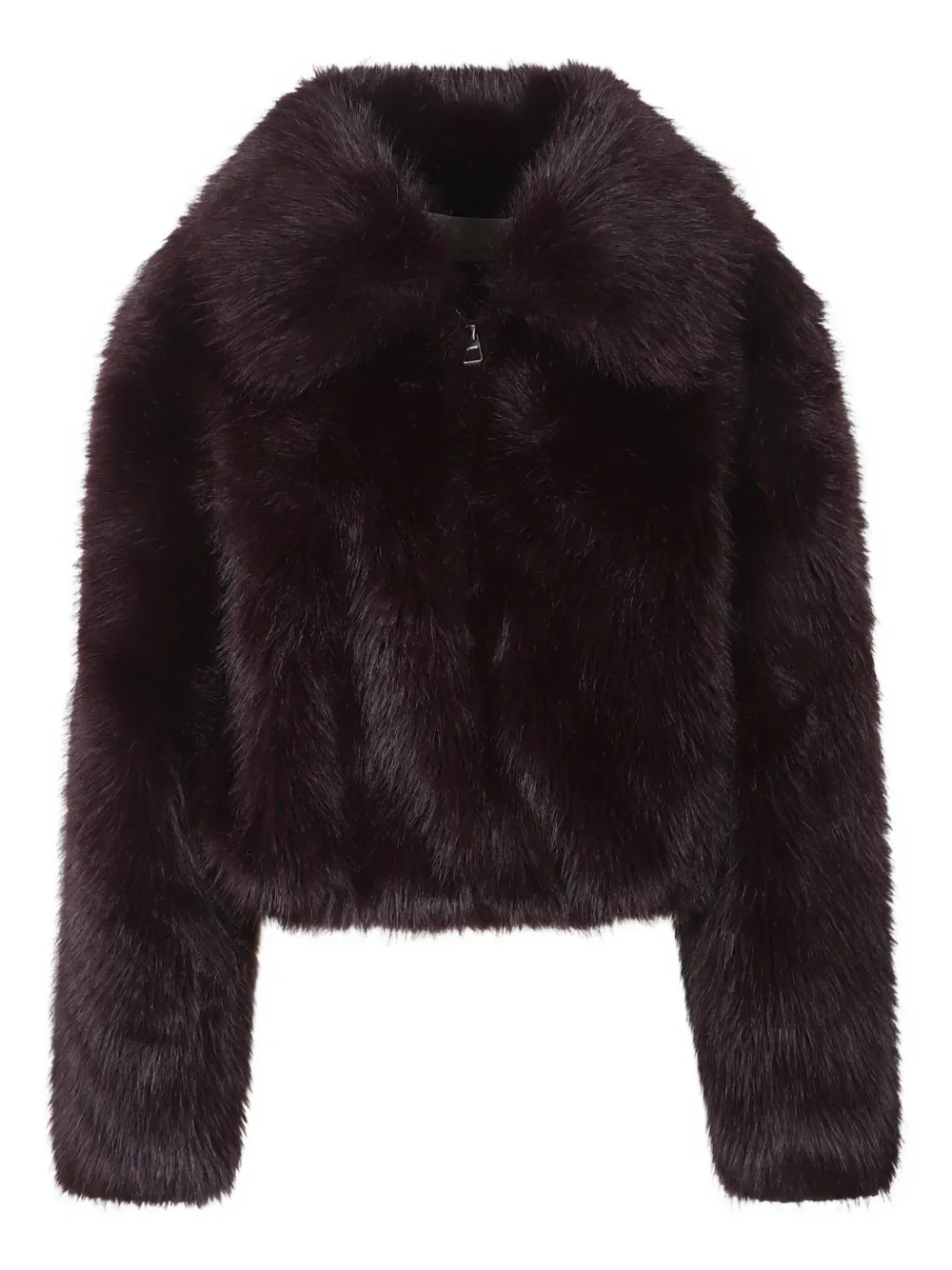 The Frankie Shop Hope zip fastening faux fur jacket - Viola