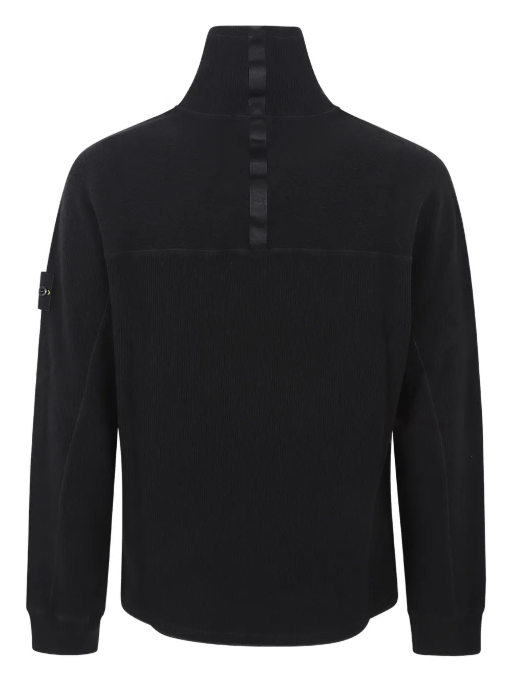 Stone Island high-neck badge sweatshirt - Zwart