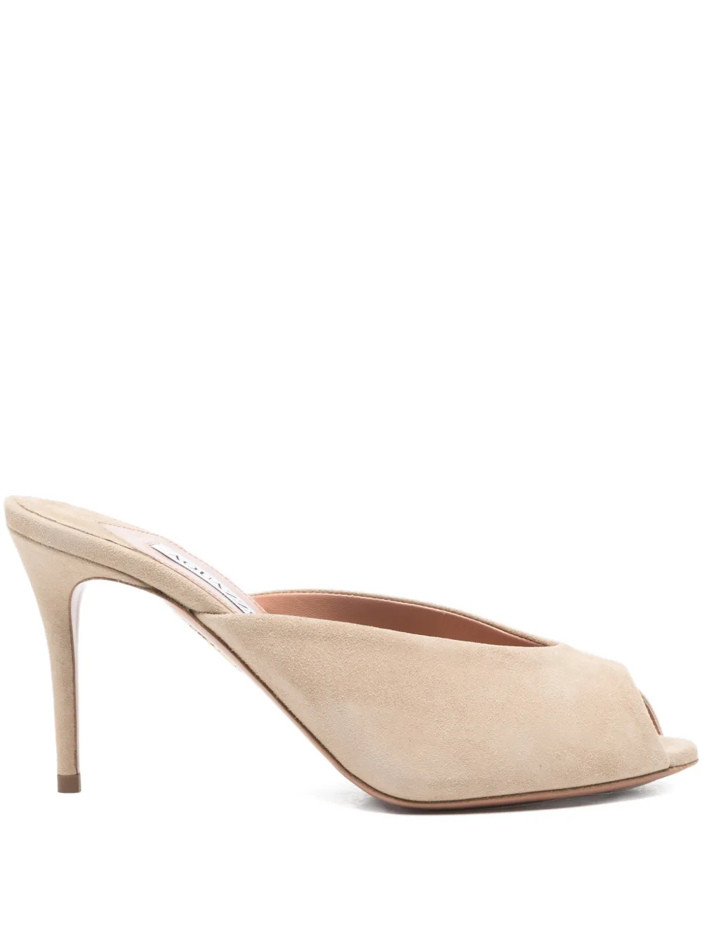 Aquazzura Secret peep-toe heel sandals Beige