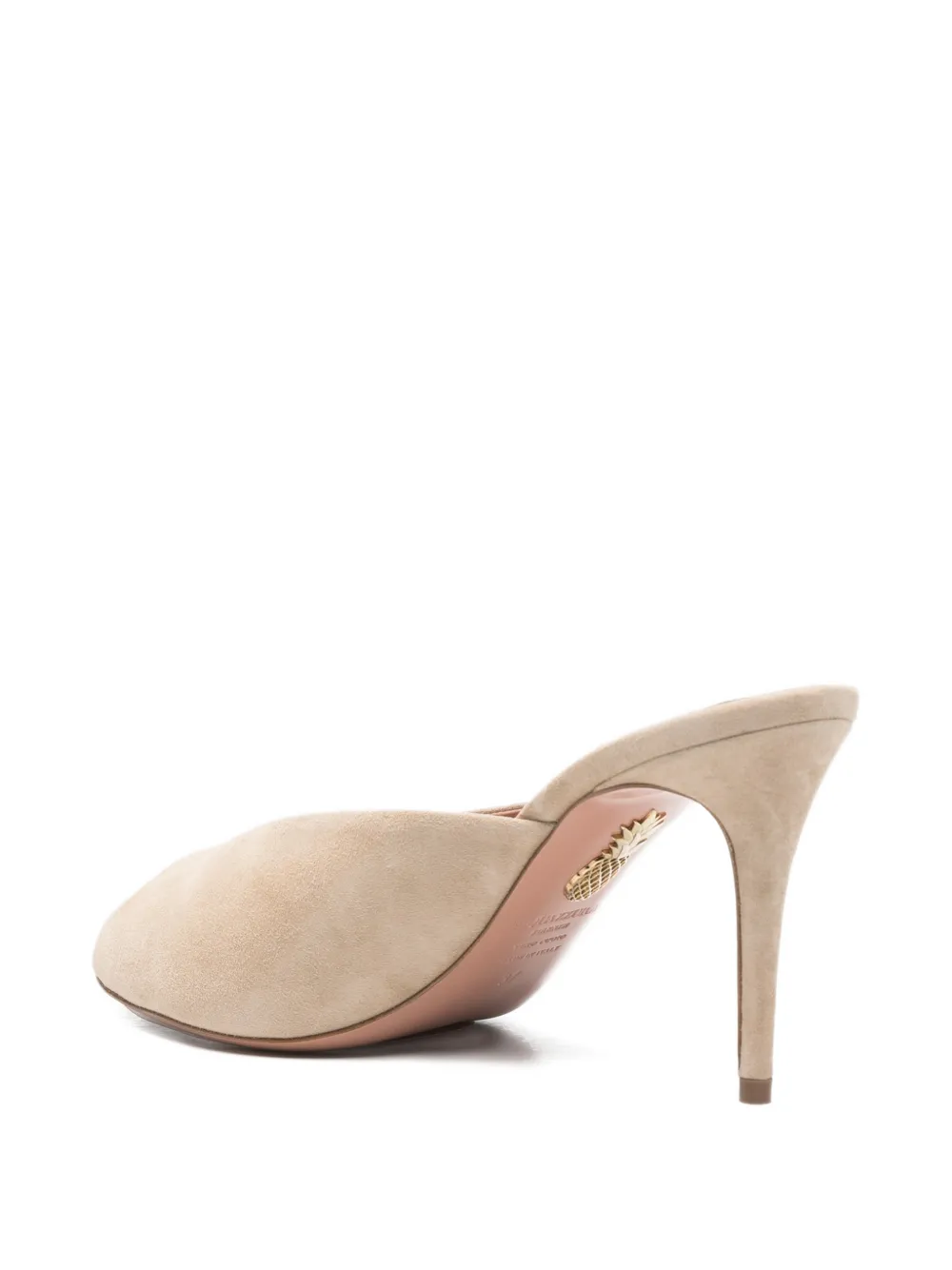 Aquazzura Secret peep-toe heel sandals Beige