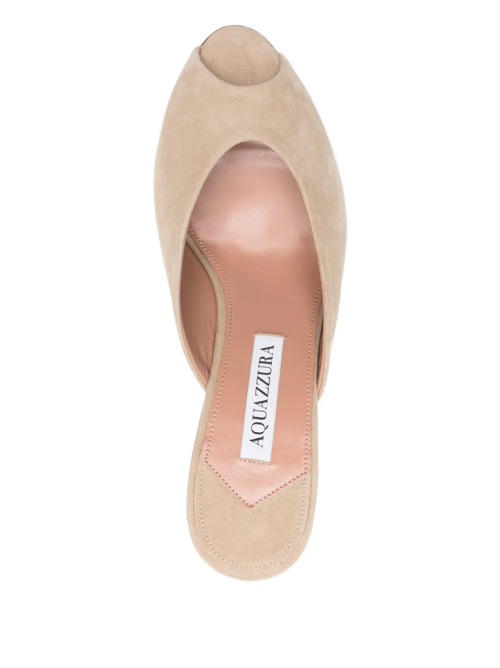 Aquazzura Secret peep-toe heel sandals Beige