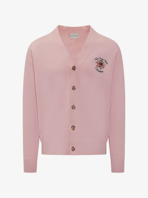 Drôle De Monsieur slogan rose cardigan