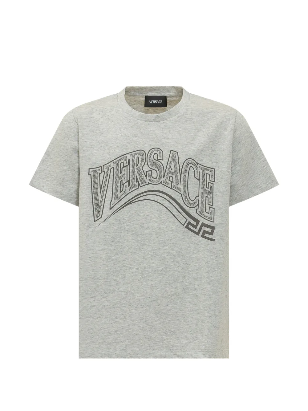 Versace Kids wave logo T-shirt - Grigio