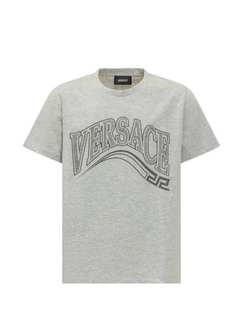 Versace Kids wave logo T-shirt