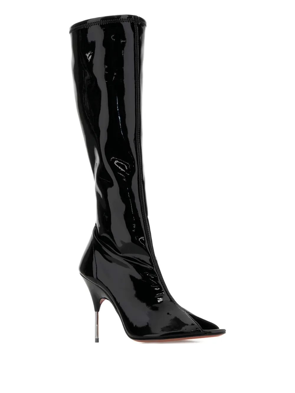 Amina Muaddi Bruna heel boots Zwart