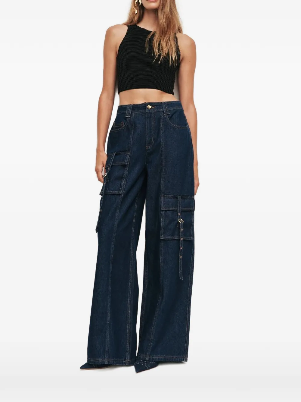 Aje haut crop Agave à design nervuré | Débardeurs | Image 2