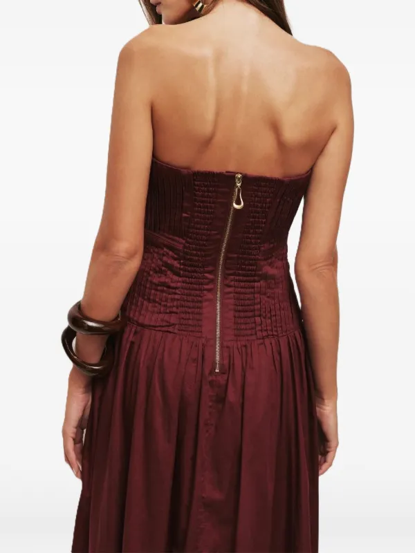 Aje Vacation Strapless Maxi Dress | Red | FARFETCH