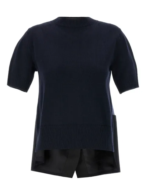 sacai patchwork short-sleeved T-shirt