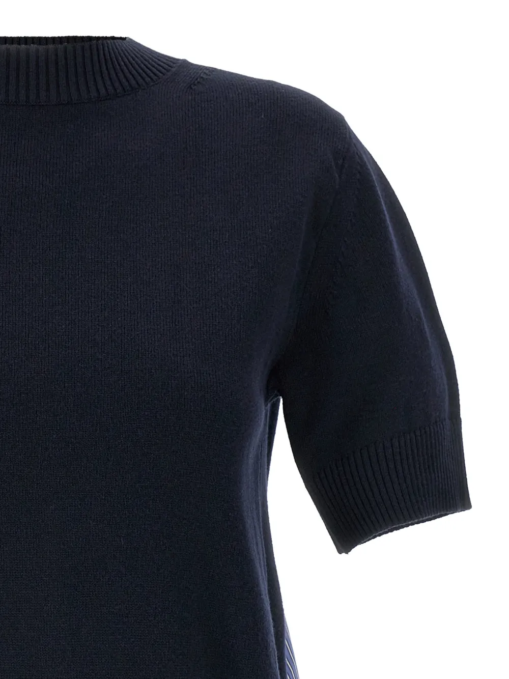 sacai T-shirt met patchwork Blauw