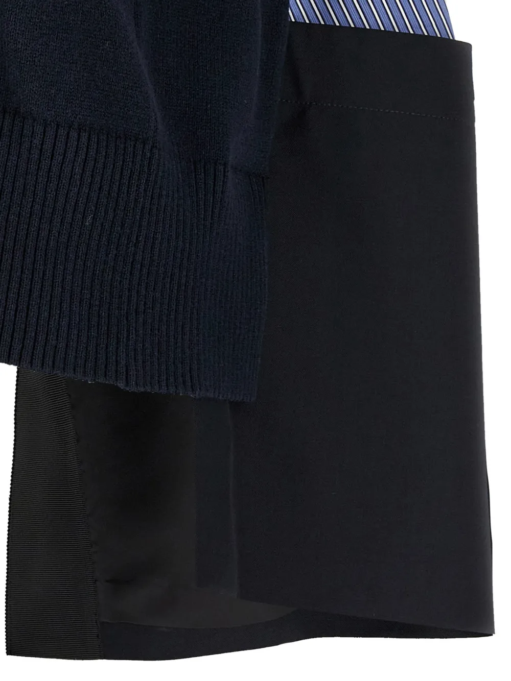 sacai T-shirt met patchwork Blauw