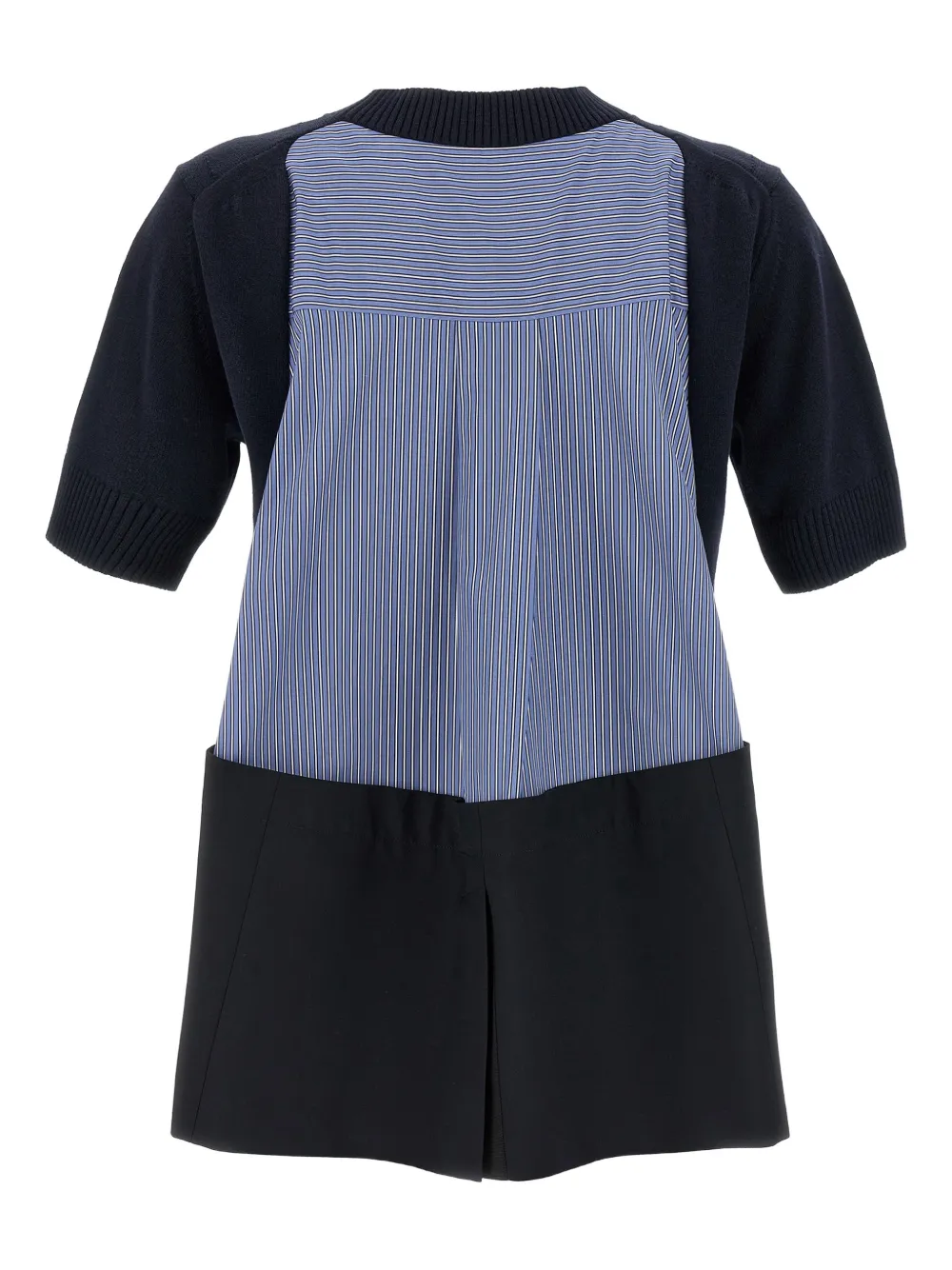 sacai T-shirt met patchwork Blauw