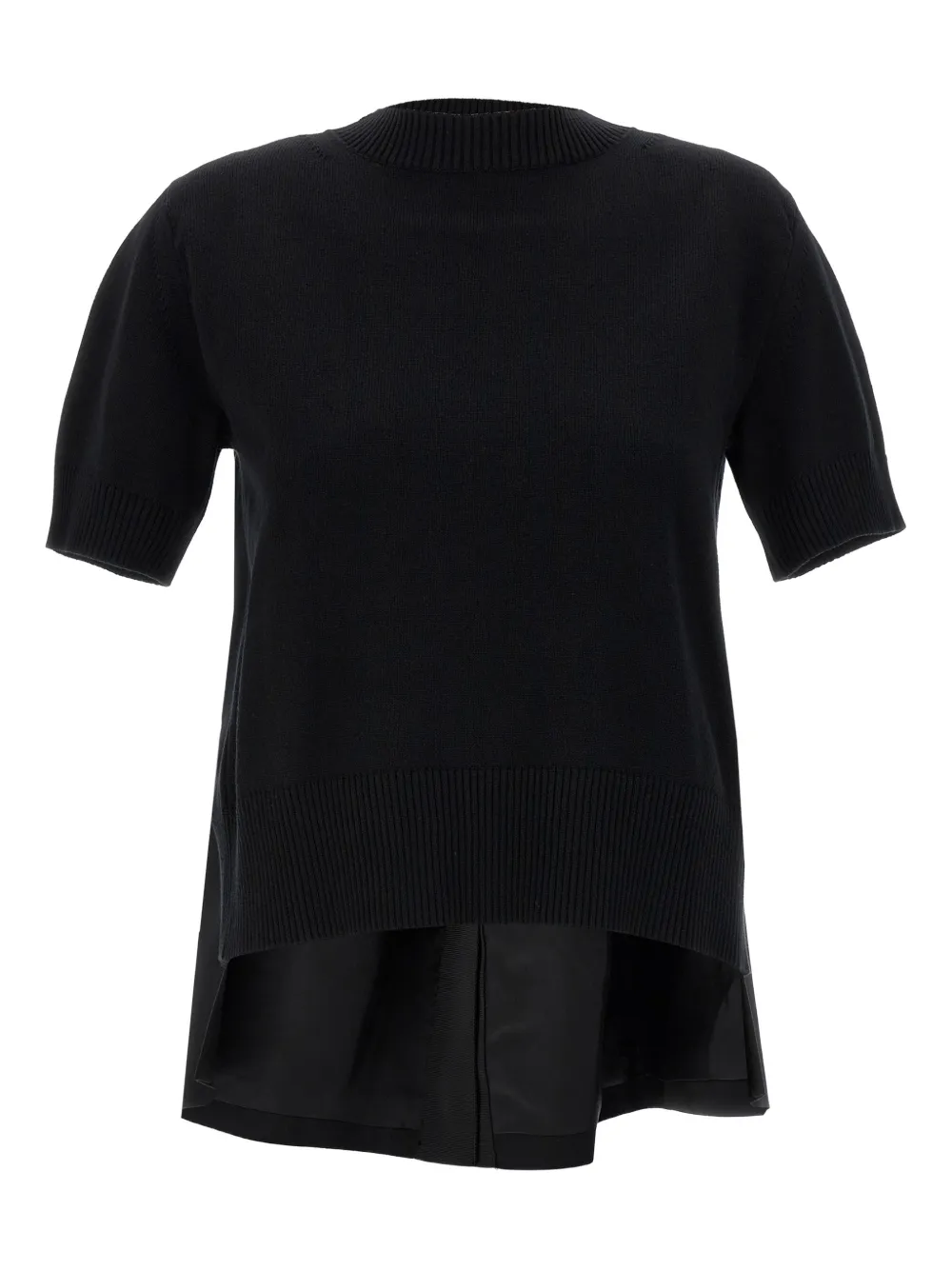 sacai asymmetrical T-shirt - Nero