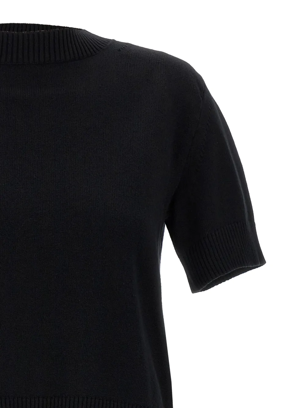 sacai Asymmetrisch T-shirt Zwart
