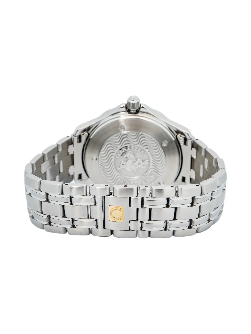  Omega Waved Black 41mm Seamaster Watch - Silver 