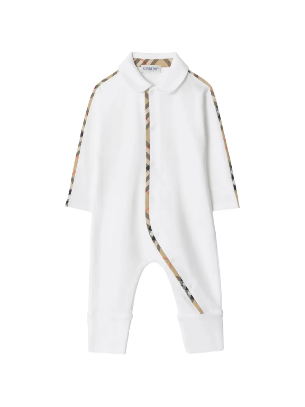 Burberry Kids Strampler-Set mit karierten Details - Weiß