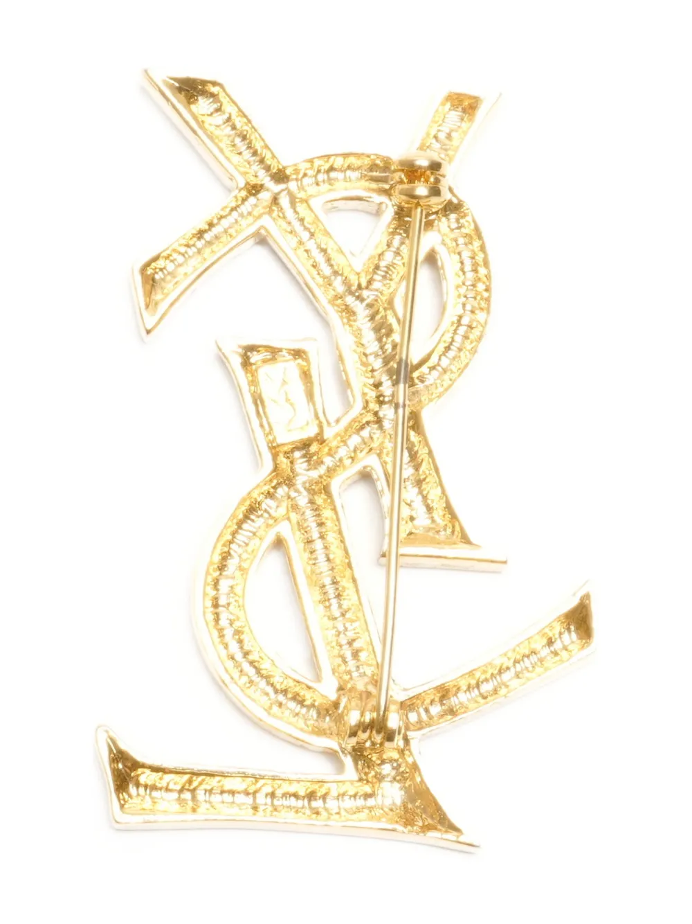 Saint Laurent Pre-Owned 1990s logo brooch | Image 2
