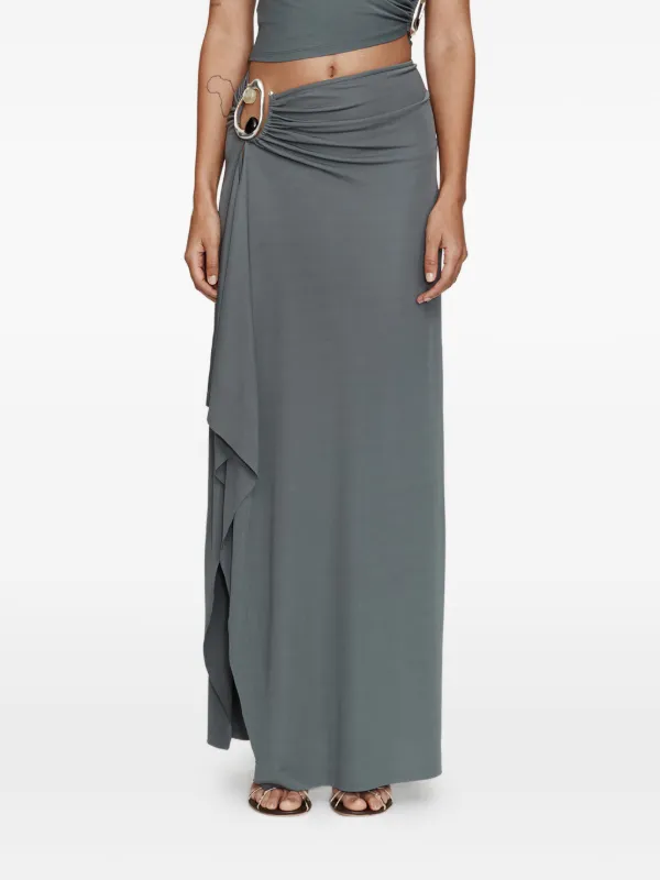 Christopher Esber Orica Cascade Crystal Skirt in Grey