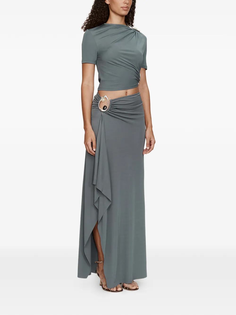 Christopher Esber Orica Cascade crystal skirt - Grijs