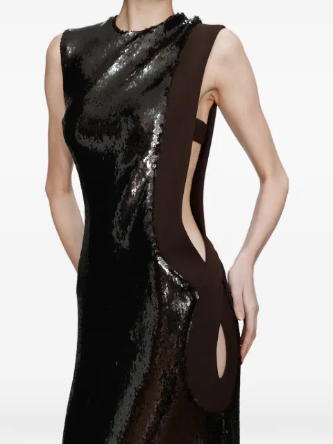 Christopher Esber Opaline sequin cutaway dress