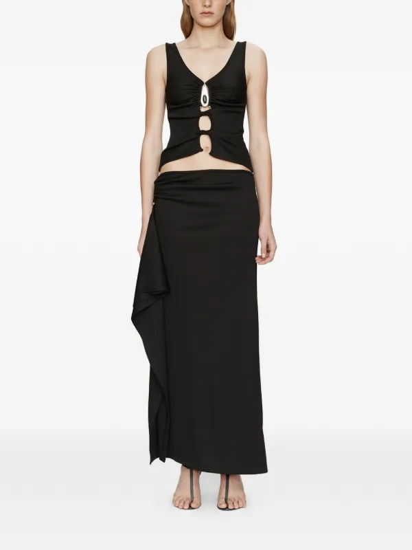 Christopher Esber Crystal-pendant Cascade Skirt in Black