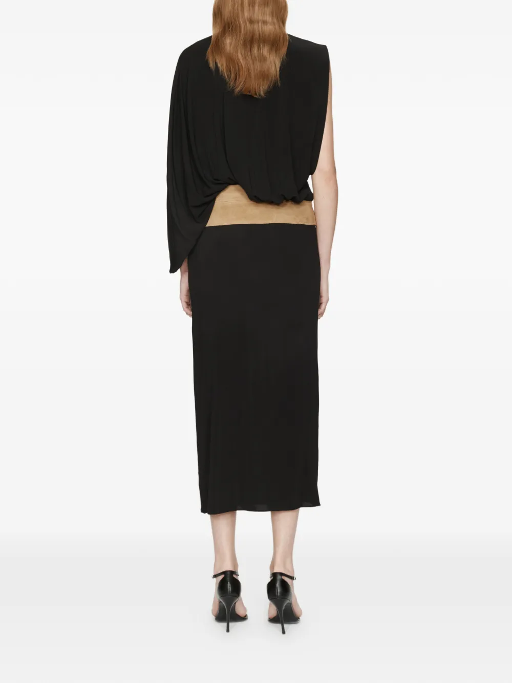 Christopher Esber Contour suède jurk Zwart