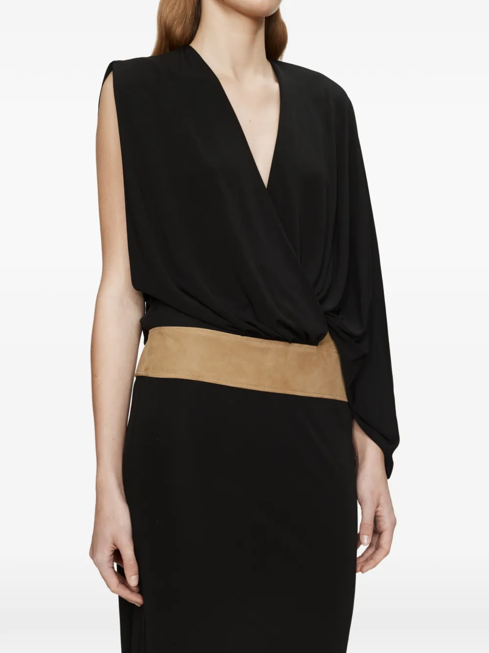 Christopher Esber Contour suède jurk Zwart