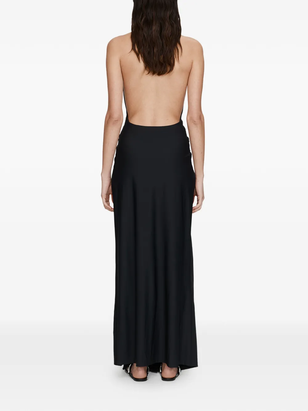 Crystal Pendant Ruched Dress