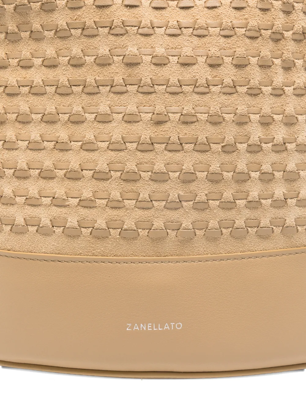 Zanellato Kleine Monda geweven suède bucket-tas Beige