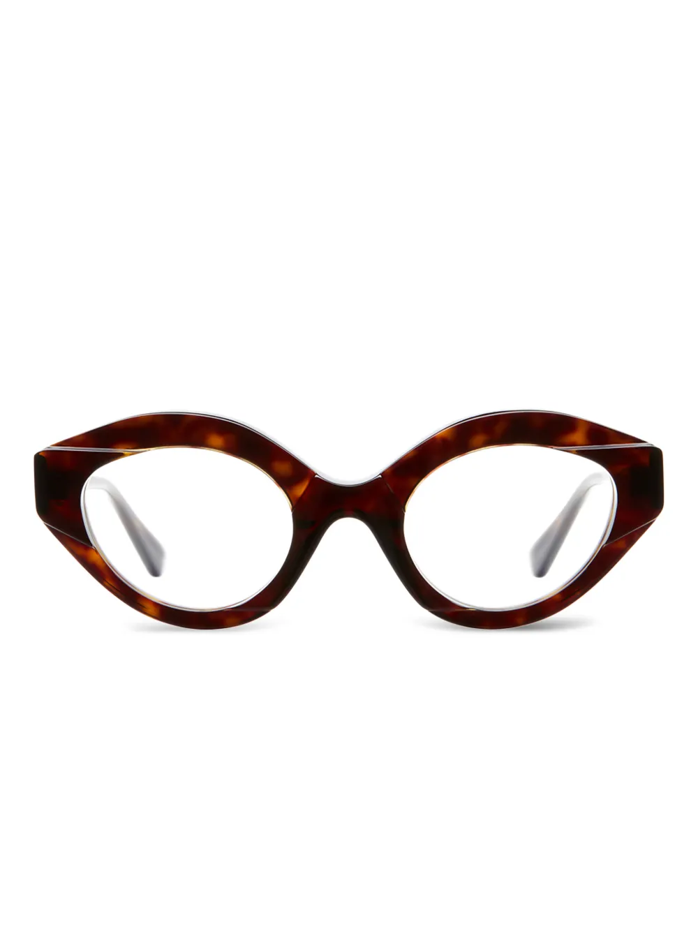Kuboraum lunettes de vue K44 à monture géométrique | marron | Image 1