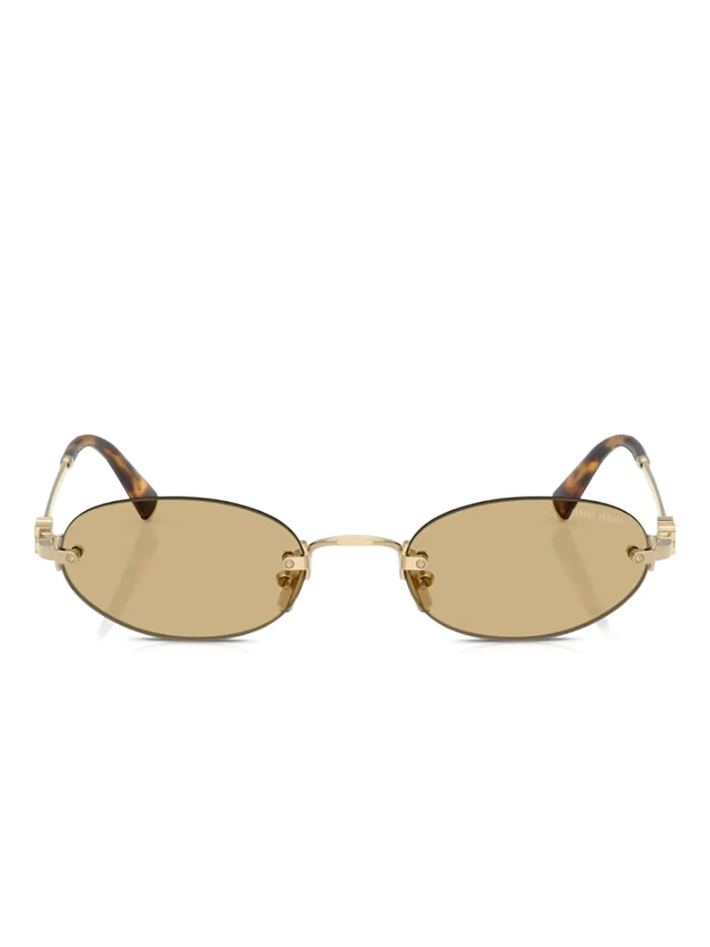 Miu Miu Eyewear A54S Sole oval-frame sunglasses | Gold | Image 1