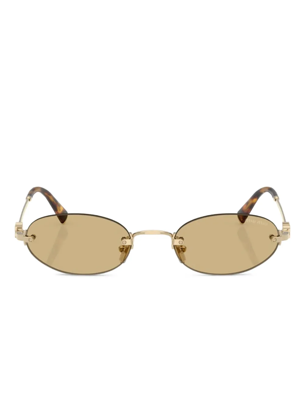 Miu Miu Eyewear A54S Sole oval-frame sunglasses | Gold | Image 1