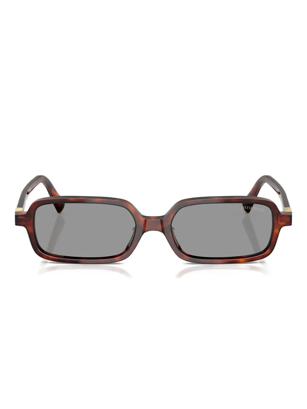 Miu Miu Eyewear 11Zs Sole rectangle-shape sunglasses | Brown | Image 1