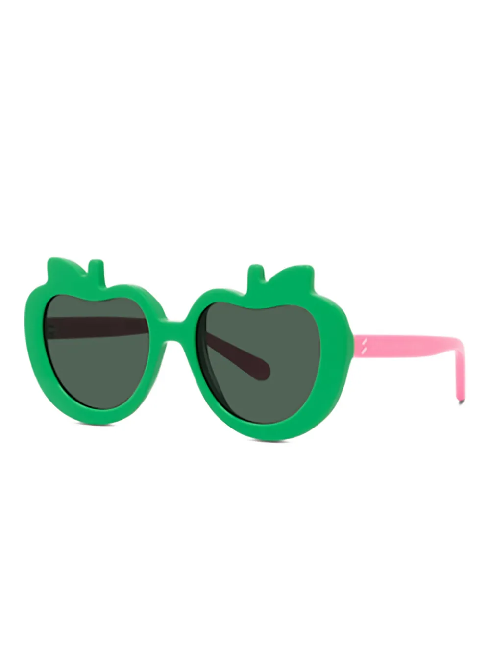Stella McCartney Eyewear apple-frame sunglasses - Groen