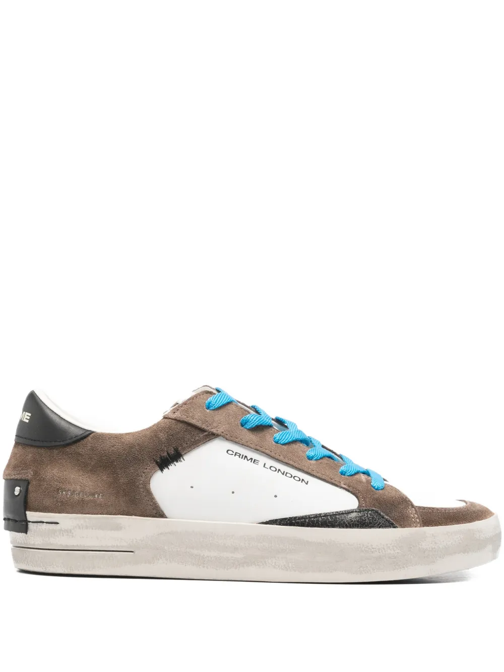 Crime London suede panelled sneakers - Marrone