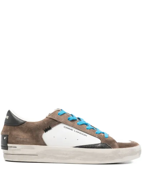 Crime London suede panelled sneakers