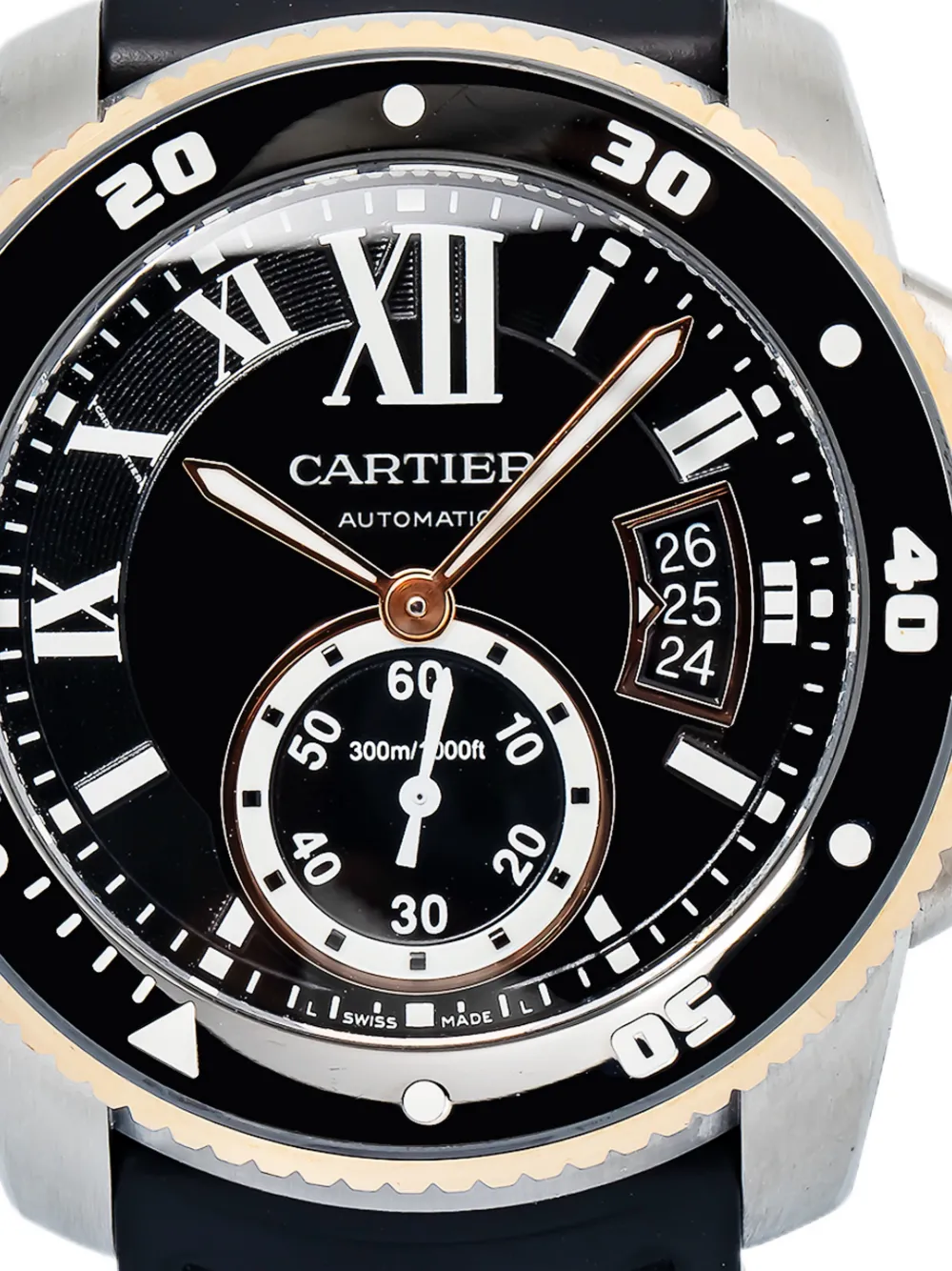 Cartier Black Rotating Bezel 42mm Calibre Diver | Relojes de buceo de archivo | Image 2